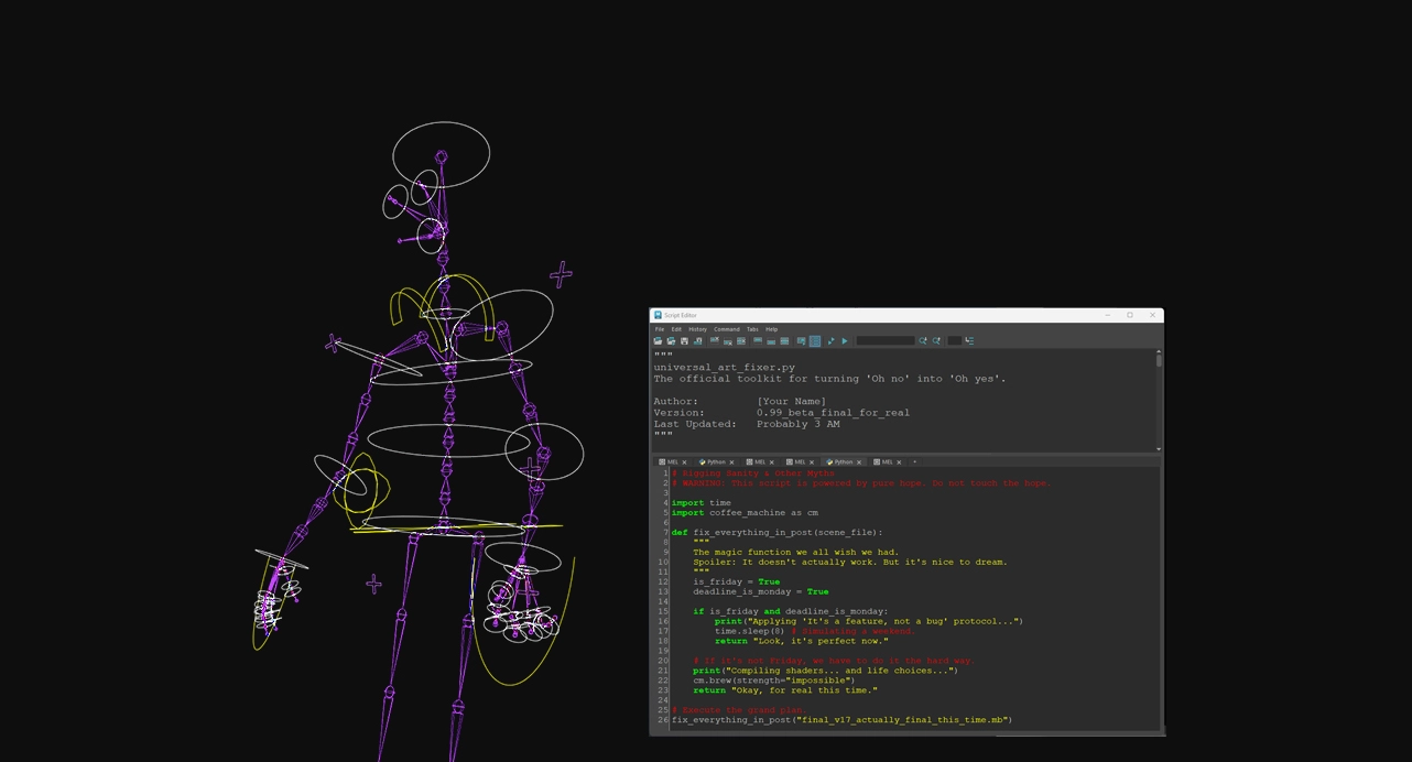 A visual representing digital assets and scripts
