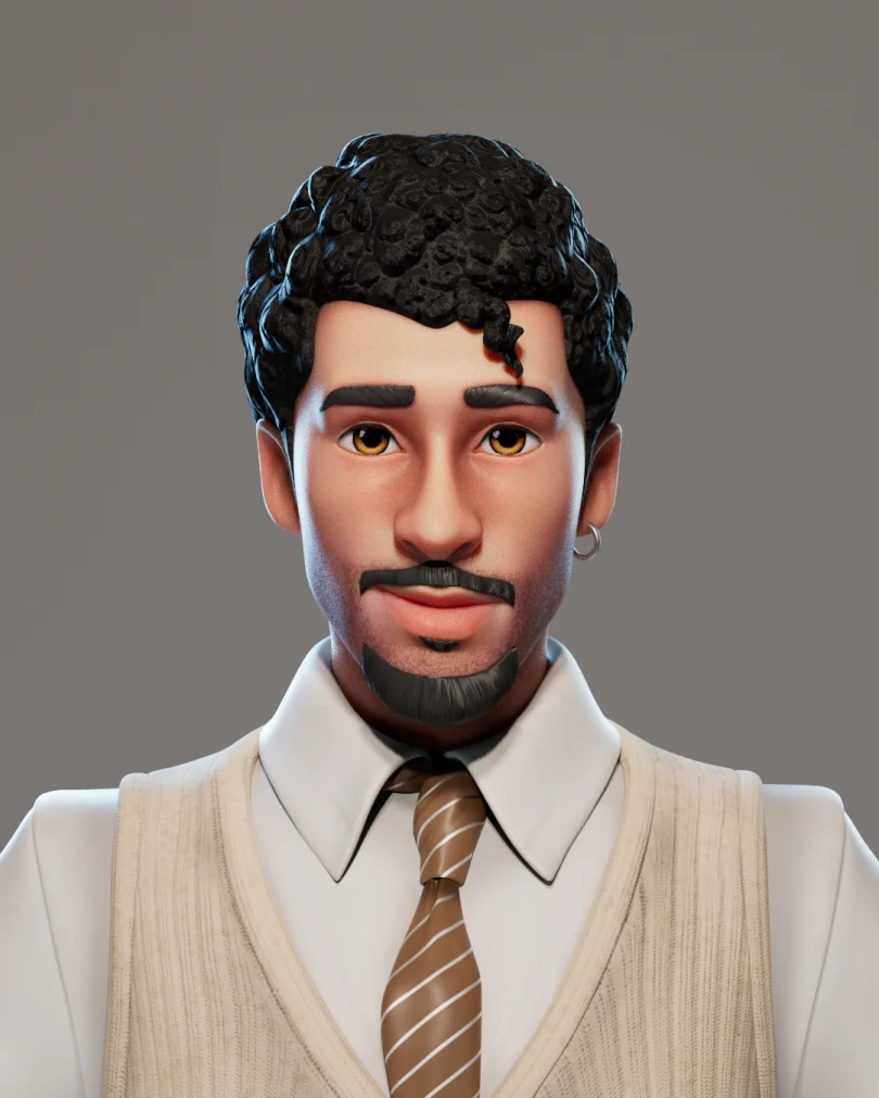 Bad Bunny - Maya, Zbrush, Substance Painter 3D Visual Development Artist, Character Artist render detail 8