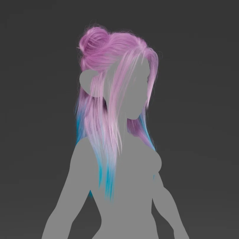 Pink Hair render