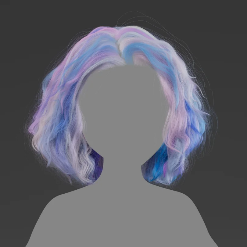 Short Hairstyle. render