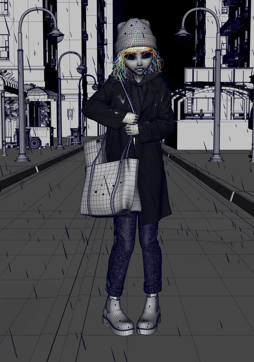 Wrong Turn - Maya, XGen, Arnold, CLO, Substance 3D Painter 3D Visual Development Artist render detail 7