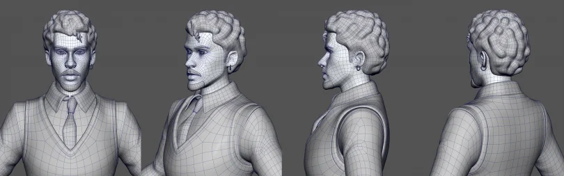 Bad Bunny - Maya, Zbrush, Substance Painter 3D Visual Development Artist, Character Artist 3D render breakdown 4