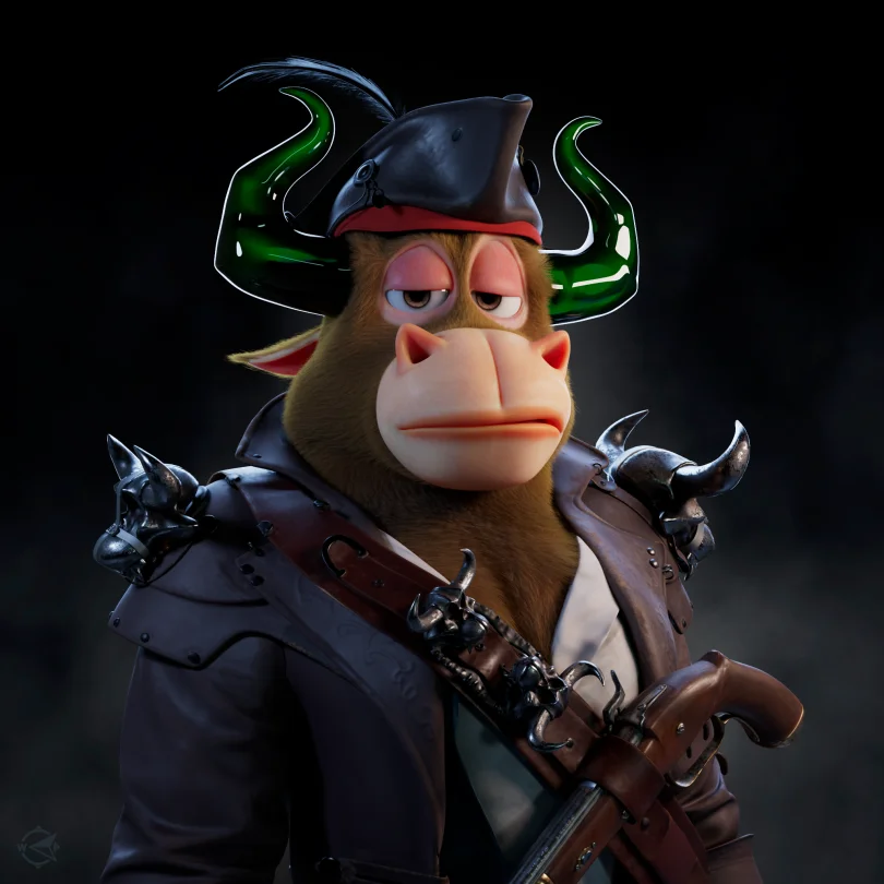 Bulls and Apes - Maya, Zbrush, XGen, Arnold Lead 3D Artist, Character Artist 3D render breakdown 2