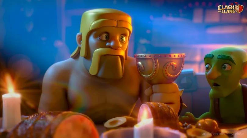 Clash Of Clans - Maya Character TD 3D render breakdown 1