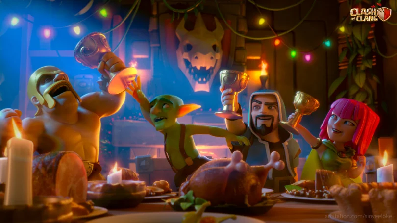 Clash Of Clans - Maya Character TD 3D render breakdown 2