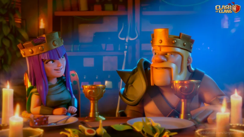 Clash Of Clans - Maya Character TD 3D render breakdown 3