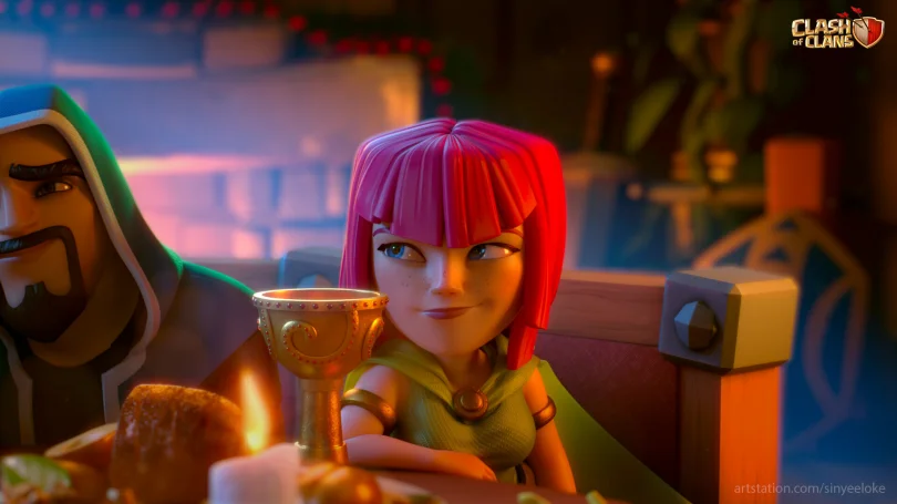 Clash Of Clans - Maya Character TD 3D render breakdown 4