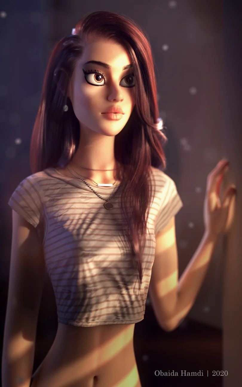 Dive into the unknown - Maya, XGen, Arnold, Zbrush 3D Character Artist 3D render breakdown 1