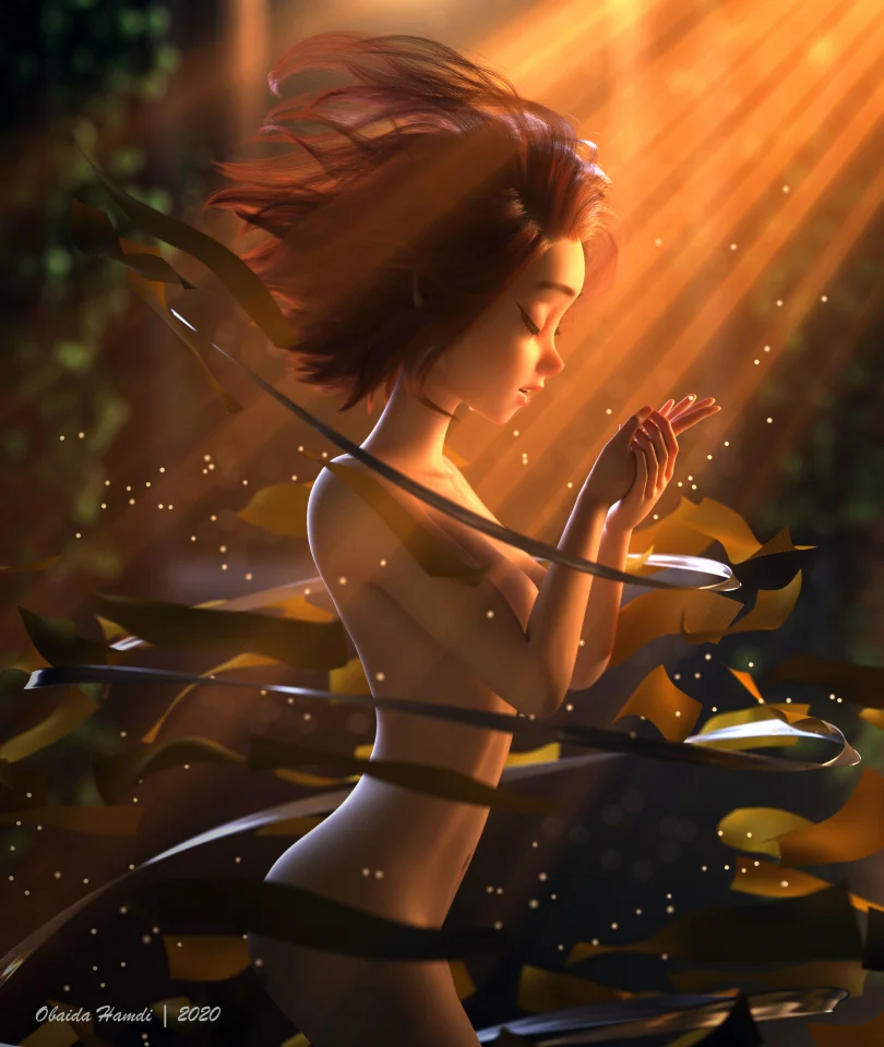 Forgiveness - Maya, XGen, Arnold, Zbrush 3D Character Artist, Art Director 3D render breakdown 1