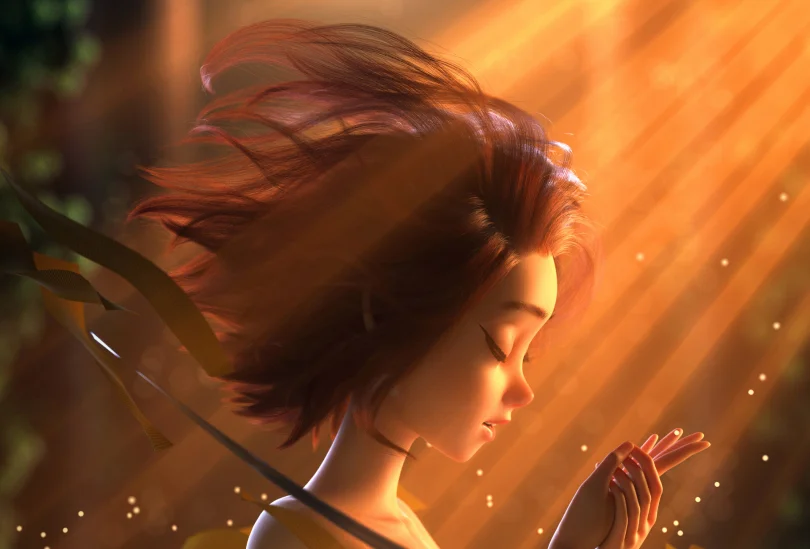 Forgiveness - Maya, XGen, Arnold, Zbrush 3D Character Artist, Art Director 3D render breakdown 4