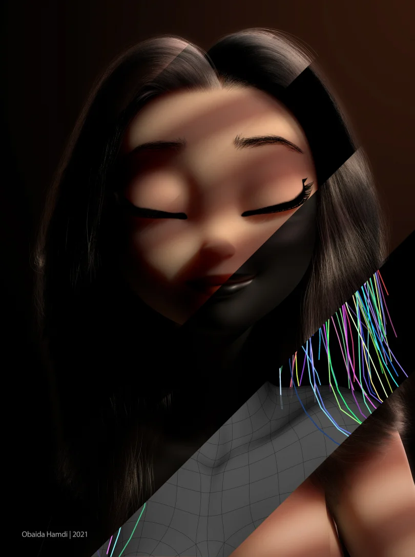 La Esperanza - Maya, XGen, Arnold 3D Character Artist, Art Director 3D render breakdown 2