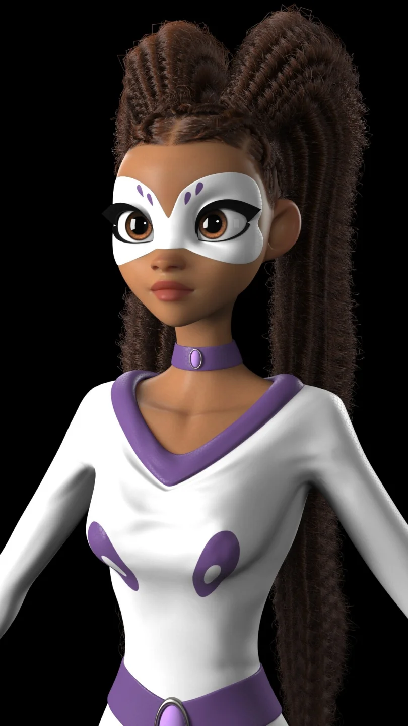 Lady Butterfly - Maya, Redshift, XGen 3D Character Artist 3D render breakdown 1