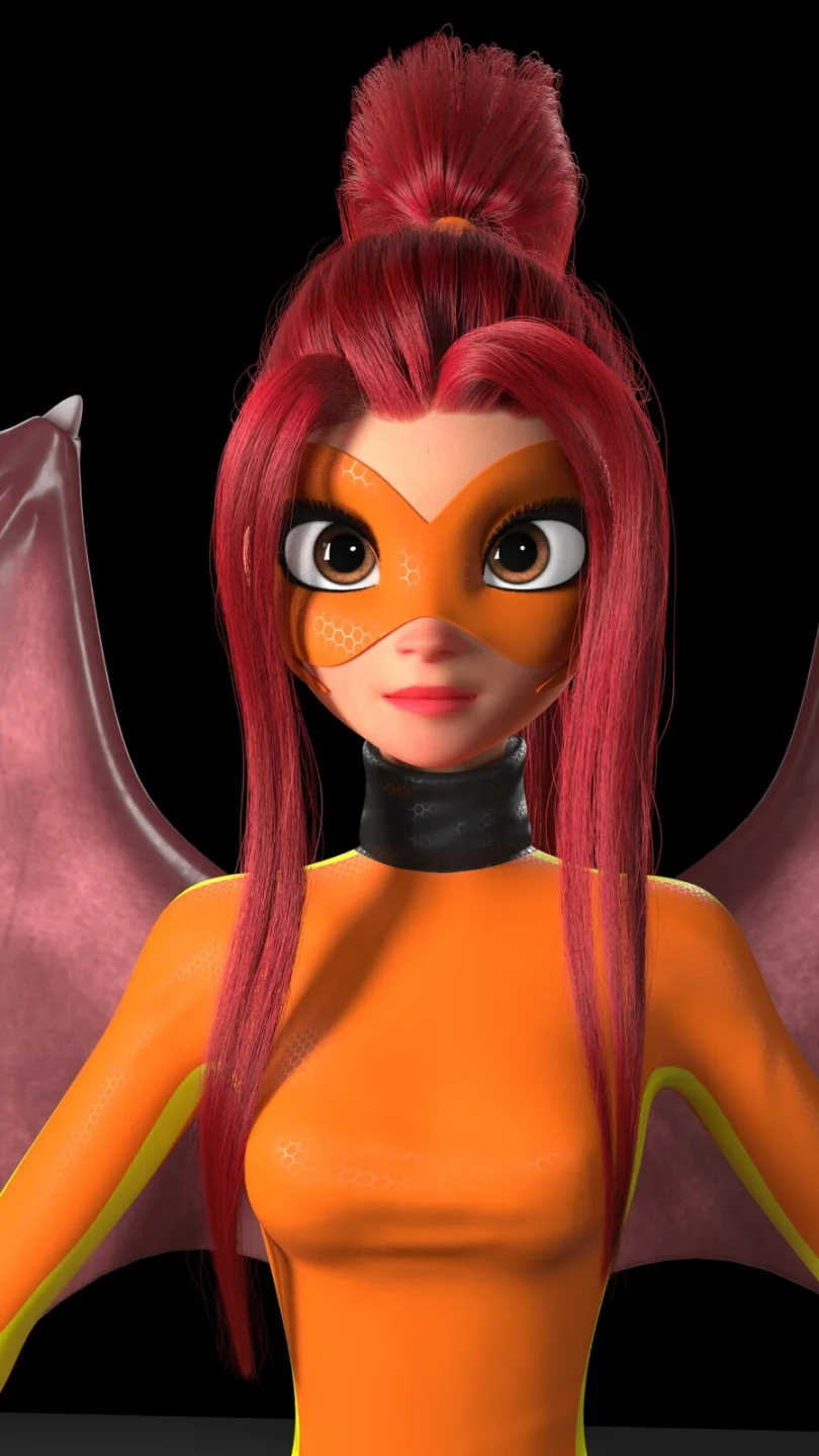 Lady Dragon - Maya, Redshift, Zbrush 3D Character Artist 3D render breakdown 1