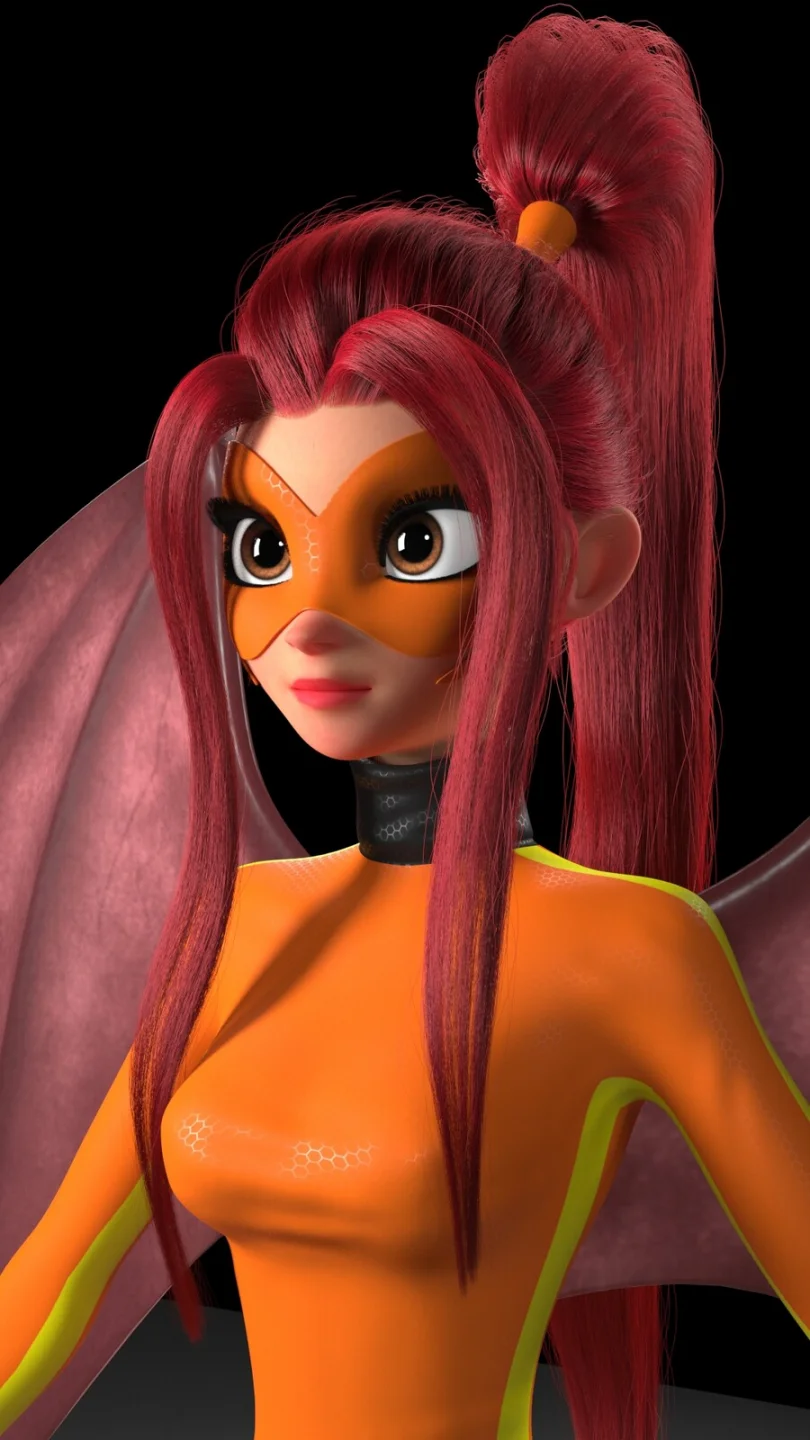 Lady Dragon - Maya, Redshift, Zbrush 3D Character Artist 3D render breakdown 2