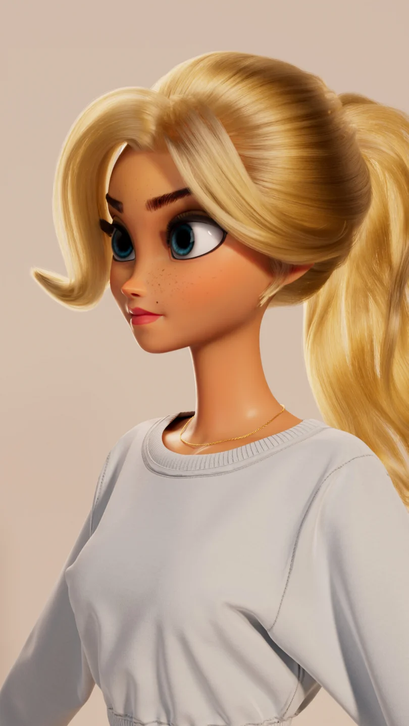 LINY Character Breakdown - Maya, Zbrush, Arnold, XGen 3D character Artist, Art Director 3D render breakdown 3
