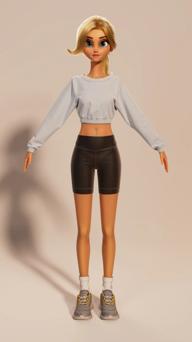 LINY Character Breakdown - Maya, Zbrush, Arnold, XGen 3D character Artist, Art Director 3D render breakdown 5