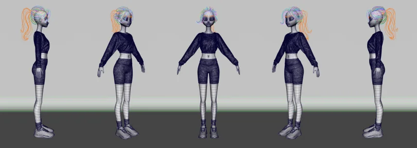 LINY Character Breakdown - Maya, Zbrush, Arnold, XGen 3D character Artist, Art Director 3D render breakdown 10