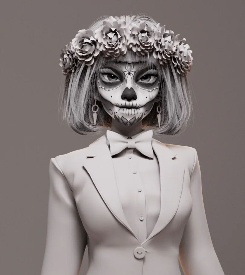 Luminatrix Halloween - Maya, Substance 3D Painter, Zbrush, XGen, Arnold 3D Character Artist, Art Director, LookDev 3D render breakdown 2