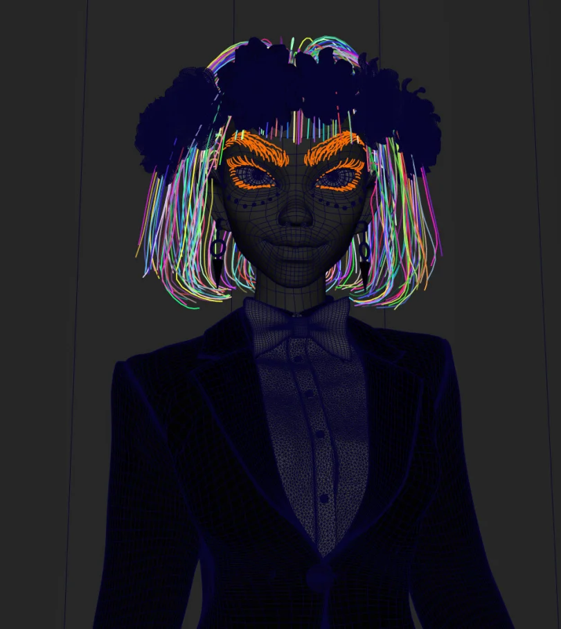 Luminatrix Halloween - Maya, Substance 3D Painter, Zbrush, XGen, Arnold 3D Character Artist, Art Director, LookDev 3D render breakdown 3