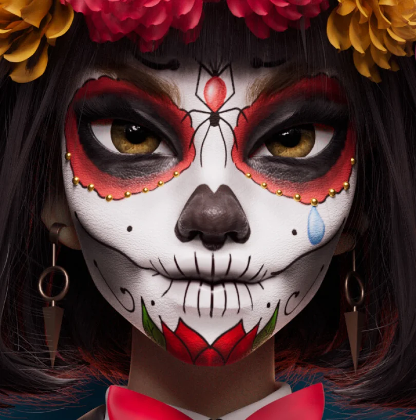 Luminatrix Halloween - Maya, Substance 3D Painter, Zbrush, XGen, Arnold 3D Character Artist, Art Director, LookDev 3D render breakdown 7