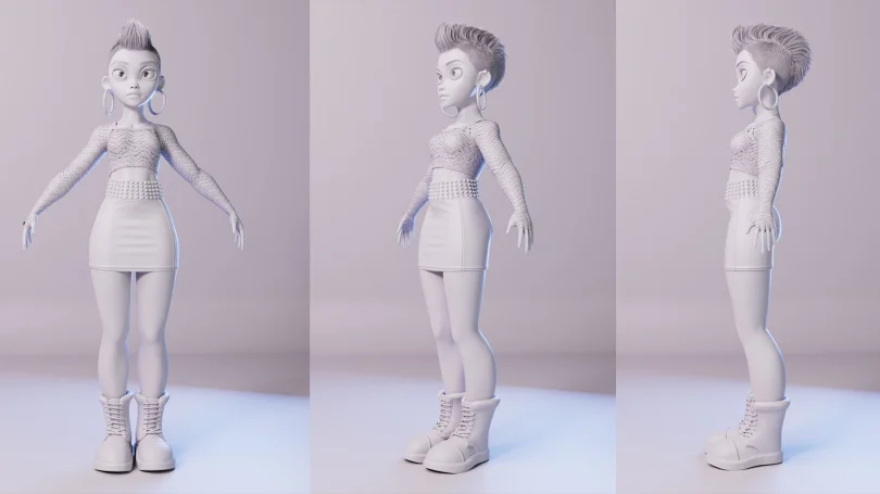 Melina - Maya, XGen, Arnold, Substance 3D Painter, ZBrush, Photoshop 3D Character Artist, Art Director, LookDev Artist, Grooming Artist 3D render breakdown 12