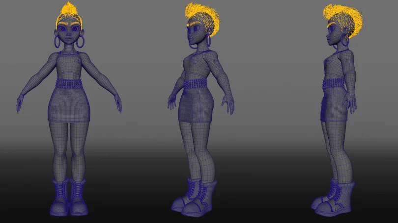 Melina - Maya, XGen, Arnold, Substance 3D Painter, ZBrush, Photoshop 3D Character Artist, Art Director, LookDev Artist, Grooming Artist 3D render breakdown 13