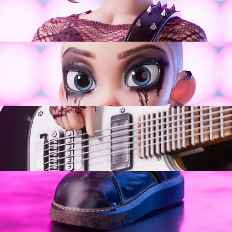 Melina - Maya, XGen, Arnold, Substance 3D Painter, ZBrush, Photoshop 3D Character Artist, Art Director, LookDev Artist, Grooming Artist 3D render breakdown 4
