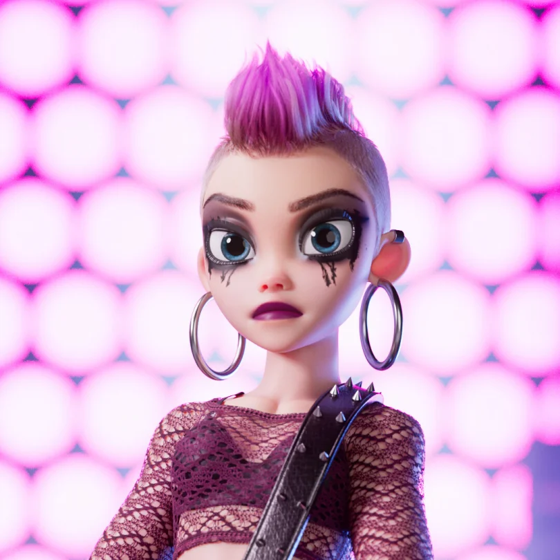 Melina - Maya, XGen, Arnold, Substance 3D Painter, ZBrush, Photoshop 3D Character Artist, Art Director, LookDev Artist, Grooming Artist 3D render breakdown 5