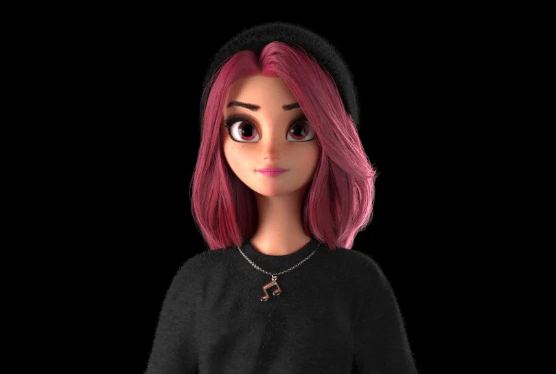 Melody - Maya, Redshift, Zbrush 3D Character Artist 3D render breakdown 1
