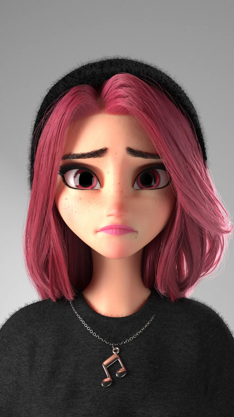 Melody - Maya, Redshift, Zbrush 3D Character Artist 3D render breakdown 2