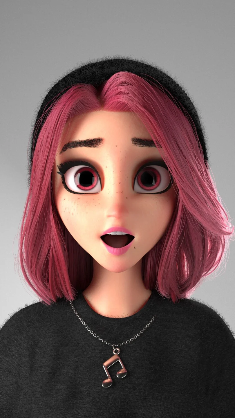 Melody - Maya, Redshift, Zbrush 3D Character Artist 3D render breakdown 3