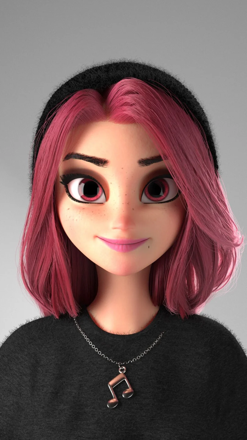 Melody - Maya, Redshift, Zbrush 3D Character Artist 3D render breakdown 4