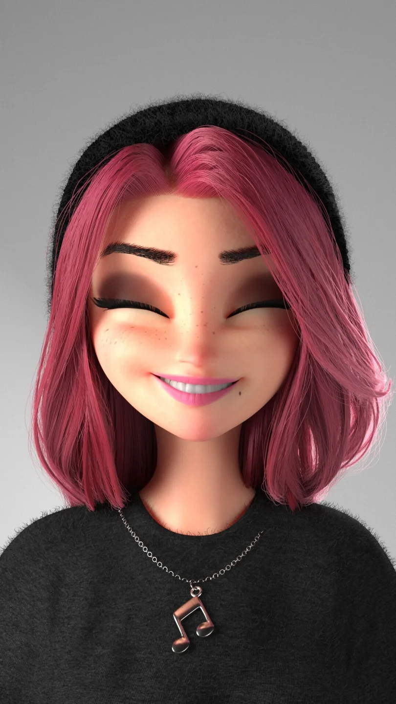Melody - Maya, Redshift, Zbrush 3D Character Artist 3D render breakdown 5