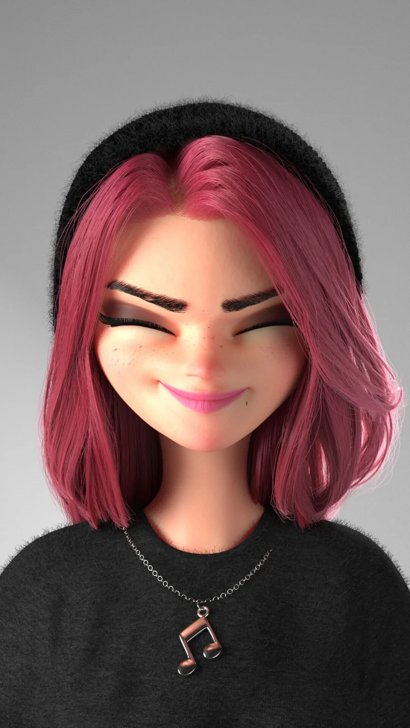 Melody - Maya, Redshift, Zbrush 3D Character Artist 3D render breakdown 7
