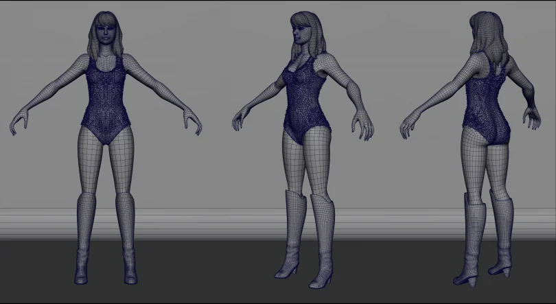 Taylor Swift - Autodesk Maya, Substance Painter, Zbrush 3D Character Artist, Sculpting, Modeling, Rendering 3D render breakdown 11