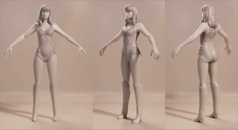 Taylor Swift - Autodesk Maya, Substance Painter, Zbrush 3D Character Artist, Sculpting, Modeling, Rendering 3D render breakdown 10