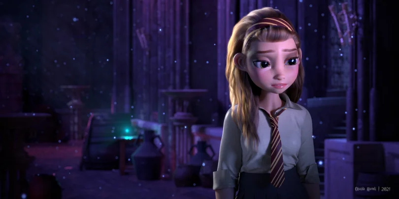 The Magical Reality - Maya, Arnold, XGen, Photoshop, Marvelous Designer, Zbrush 3D Character Artist 3D render breakdown 1