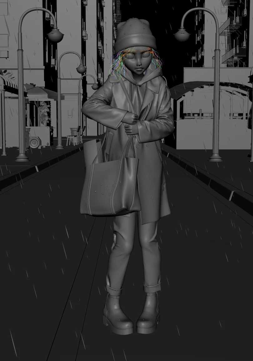 Wrong Turn - Maya, XGen, Arnold, CLO, Substance 3D Painter 3D Visual Development Artist 3D render breakdown 3